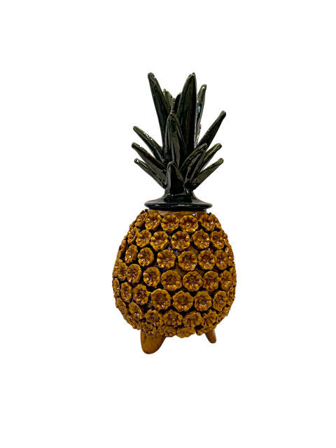 Piña de Barro Amarilla y Verde (Pastillaje de flor) - Mansion Iturbe Artisans Collection