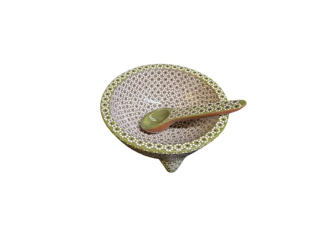 Molcajete de Barro con Técnica de Capulineado | Mansión Iturbe Artisans Collection
