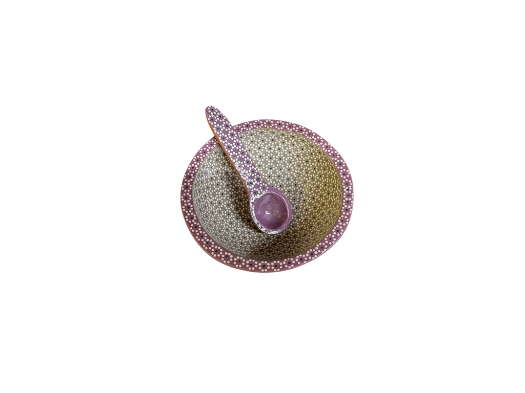 Molcajete de Barro con Técnica de Capulineado | Mansión Iturbe Artisans Collection