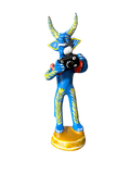 Diablo de Barro de Ocumicho Fotógrafo en Color Azul – Mansión Iturbe Artisans Collection