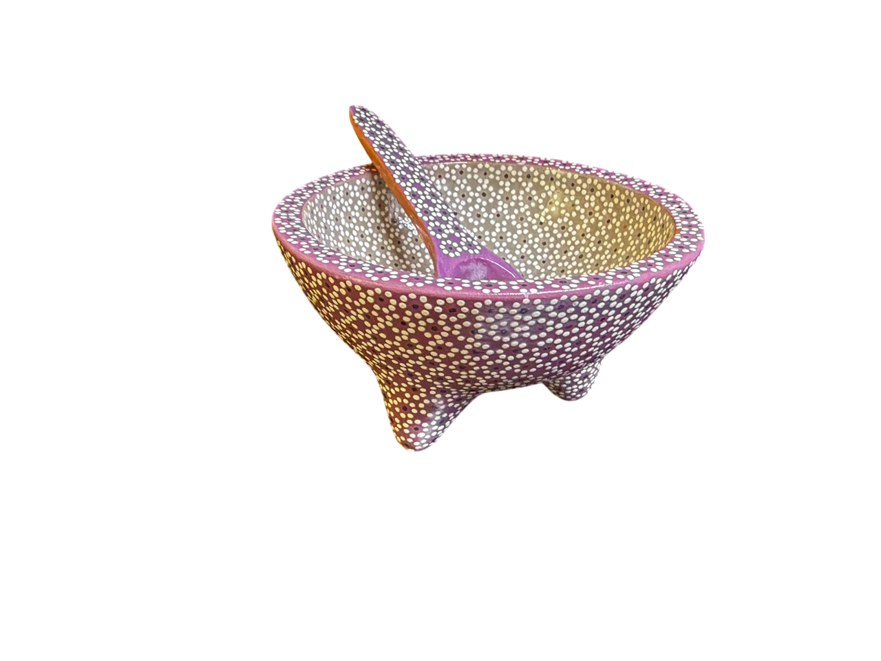 Molcajete de Barro con Técnica de Capulineado | Mansión Iturbe Artisans Collection