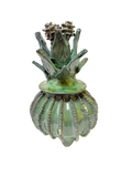 Piña de biznaga en tono verde turquesa grisáceo, creada por la artesana Doña Luz para Mansion Iturbe Artisans Collections
