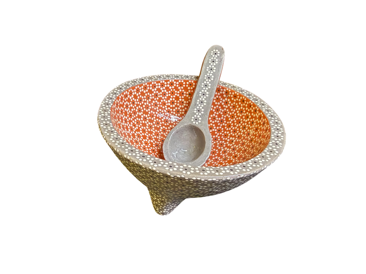Molcajete de Barro con Técnica de Capulineado | Mansión Iturbe Artisans Collection